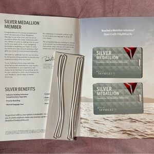 New Delta Silver Medallion Luggage Sky Tags